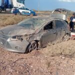 BORRACHO Y SIN LICENCIA, VOLCÓ EN LA RUTA 51