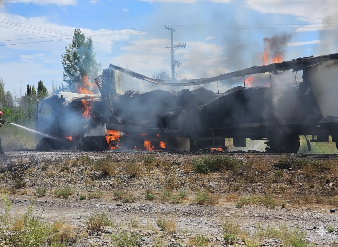 INFIERNO EN LA RUTA 22: CHOQUE, EXPLOSIÓN Y LLAMAS EN CERVANTES