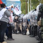UNTER PROTESTÓ EN LOS PUENTES CARRETEROS Y GENDARMERÍA REPRIMIÓ