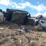 UN CAMIÓN MOSQUITO VOLCÓ EN LA RUTA NACIONAL 237