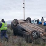 UN AUTOMOVILISTA RESULTÓ ILESO TRAS UN ESPECTACULAR VUELCO EN LA RUTA 237, CERCA DE VILLA EL CHOCÓN